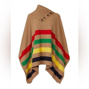 Lauren multi stripe poncho